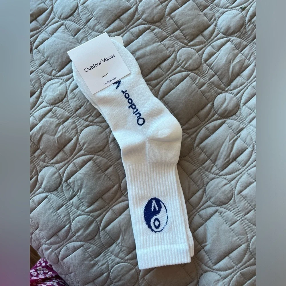 Outdoor Voices Graphic Crew Socks